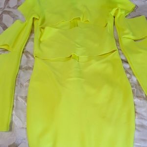 Mistress Rocks Dress Neon yellow
